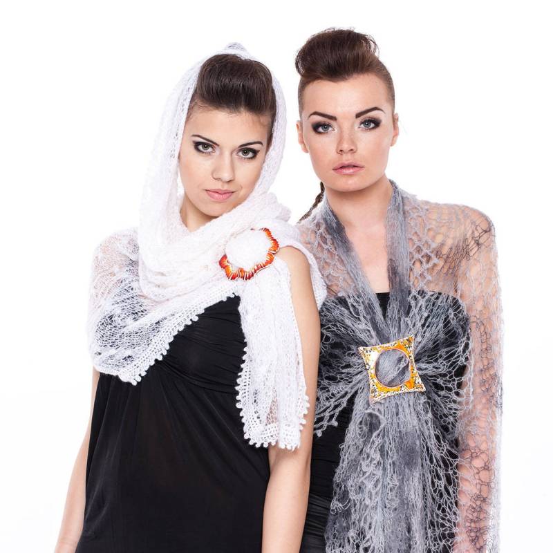 Keramik Schal Schnalle Vierblättriges Kleeblatt Spange von ingDIZAINAS