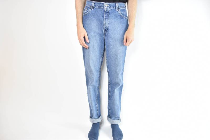 Vintage Blue Levis 550 Denim Jeans Vintage Blue Levis 550 Denim Jeans von inhomage