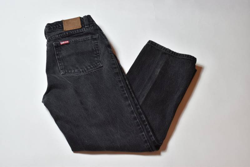 Vintage Faded Black Polo Ralph Lauren High Waisted Jeans von inhomage