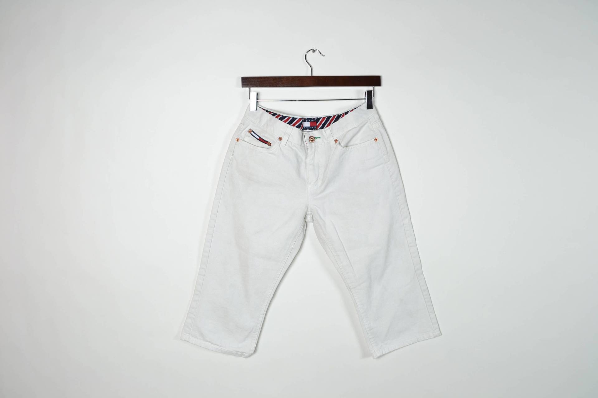 Vintage Weiße Tommy Jeans Capri Hose von inhomage