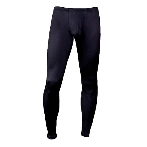 inhzoy Herren Ski- und Thermounterhose Lang mit Eingriff Thermo Unterwäsche Hose Kälteschutz Wärmende Leggings für Wintersport Skifahren Wandern Lauf Fußball Schwarz_D M von inhzoy