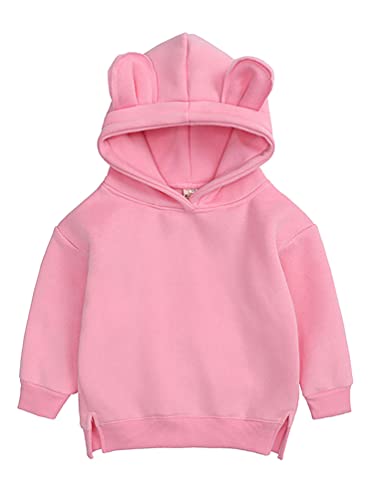 inhzoy Kinder Baby Jungen Mädchen Hoodie Sweatshirts Warme Kapuzenpullover Mit/Ohne Fleece Frühling Herbst Winter Tops Rosa 80-92/12-24 Monate von inhzoy