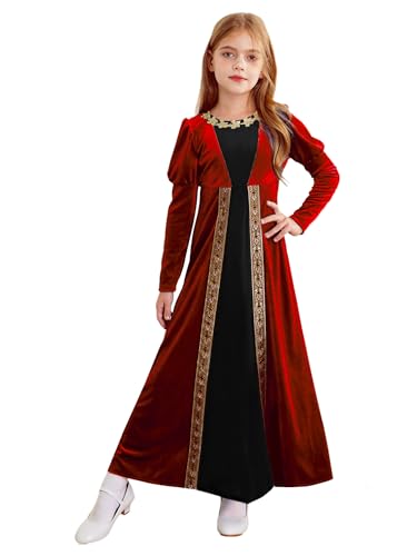 inhzoy Kinder Mittelalterliches Kleid Retro Samt Mittelalterliche Adels Renaissance Prinzessin Kleid Mit Puffärmel Mädchen Festlich Partykleid Ballkleid Festkleid Rot 122-128 inhzoy Kinder Mittelalterliches Kleid Retro Samt Mittelalterliche Adels Renaissance Prinzessin Kleid Mit Puffärmel Mädchen Festlich Partykleid Ballkleid Festkleid Rot 122-128 von inhzoy