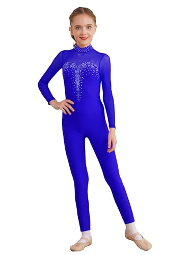 inhzoy Mädchen Gymnastikanzug Ganzkörper Turnanzug Langarm Jumpsuit Overall Einteile Ballettkleidung Tanzanzug Sport Bodysuit Trainingsanzug Königsblau 146-152 inhzoy Mädchen Gymnastikanzug Ganzkörper Turnanzug Langarm Jumpsuit Overall Einteile Ballettkleidung Tanzanzug Sport Bodysuit Trainingsanzug Königsblau 146-152 von inhzoy