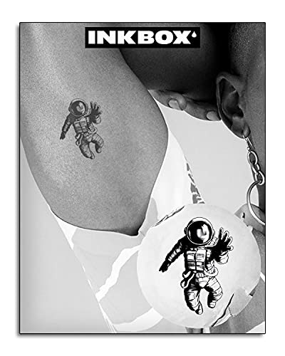 Inkbox Temporary Tattoo - Semi-Permanent, Waterproof and Long Lasting Tattoos - Plant Based, Skin Safe - For Adult & Teens, Men & Women - Geimfari, Astronaut, 3x3 in Inkbox Temporary Tattoo - Semi-Permanent, Waterproof and Long Lasting Tattoos - Plant Based, Skin Safe - For Adult & Teens, Men & Women - Geimfari, Astronaut, 3x3 in von inkbox
