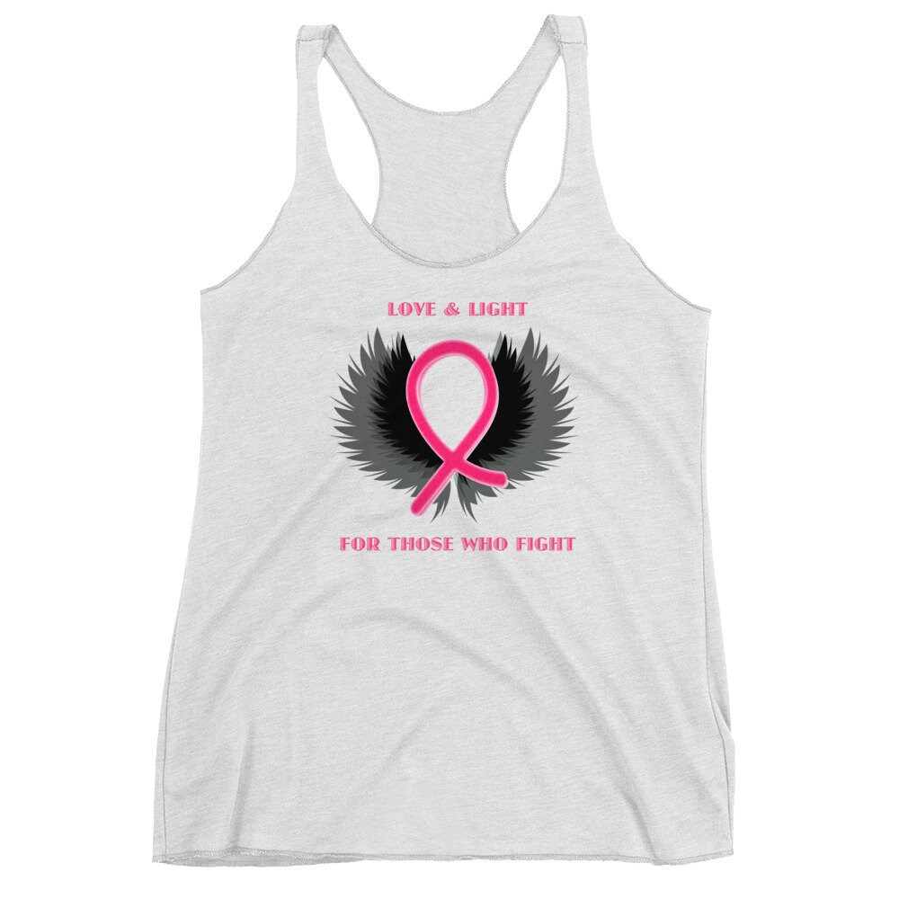 Pink Ribbon Racerback Tank Top Brustkrebsbewusstsein von inkbrick