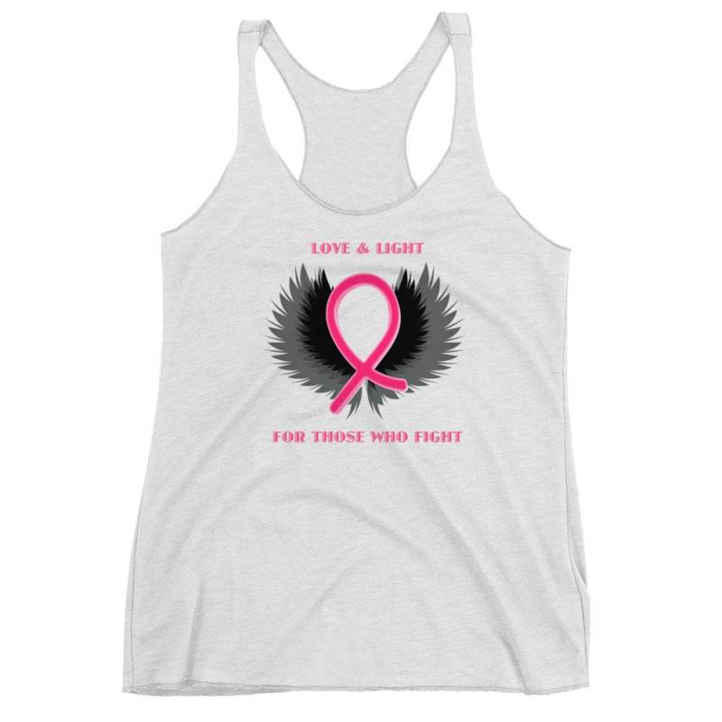 Pink Ribbon Racerback Tank Top Brustkrebsbewusstsein von inkbrick