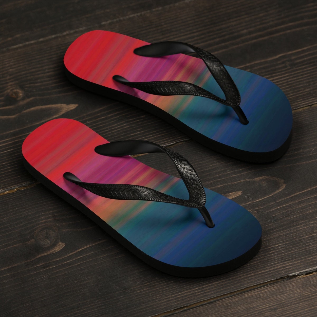 Regenbogen Flip Flops Damen Oder Herren Unisex Flip-Flops Sommermode Kleidung Designer Accessoires Für Den Strand Geschenk Sie Tanga Sandalen von inkbrick