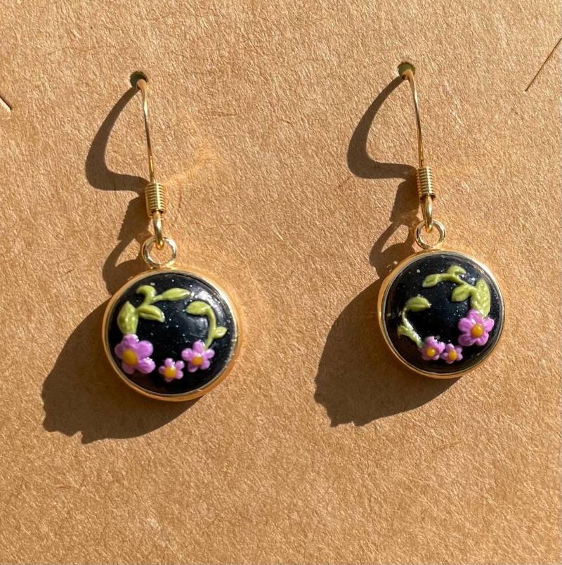 Blumen-Ohrhänger - Ohrstecker Mit Flower-Motiv Ohrschmuck Blüten Aus Polymer Clay 3D-Effekt Blumen-Ohrhänger - Ohrstecker Mit Flower-Motiv Ohrschmuck Blüten Aus Polymer Clay 3D-Effekt von inkilove