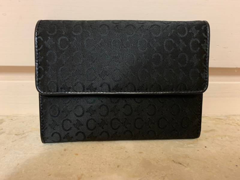 Celine Brieftasche, Schwarze Monogramm Leinwand, Echte Vintage 80Er Jahre Nos Neue Alte Lager Celine Brieftasche, Schwarze Monogramm Leinwand, Echte Vintage 80Er Jahre Nos Neue Alte Lager von inlove4vintage