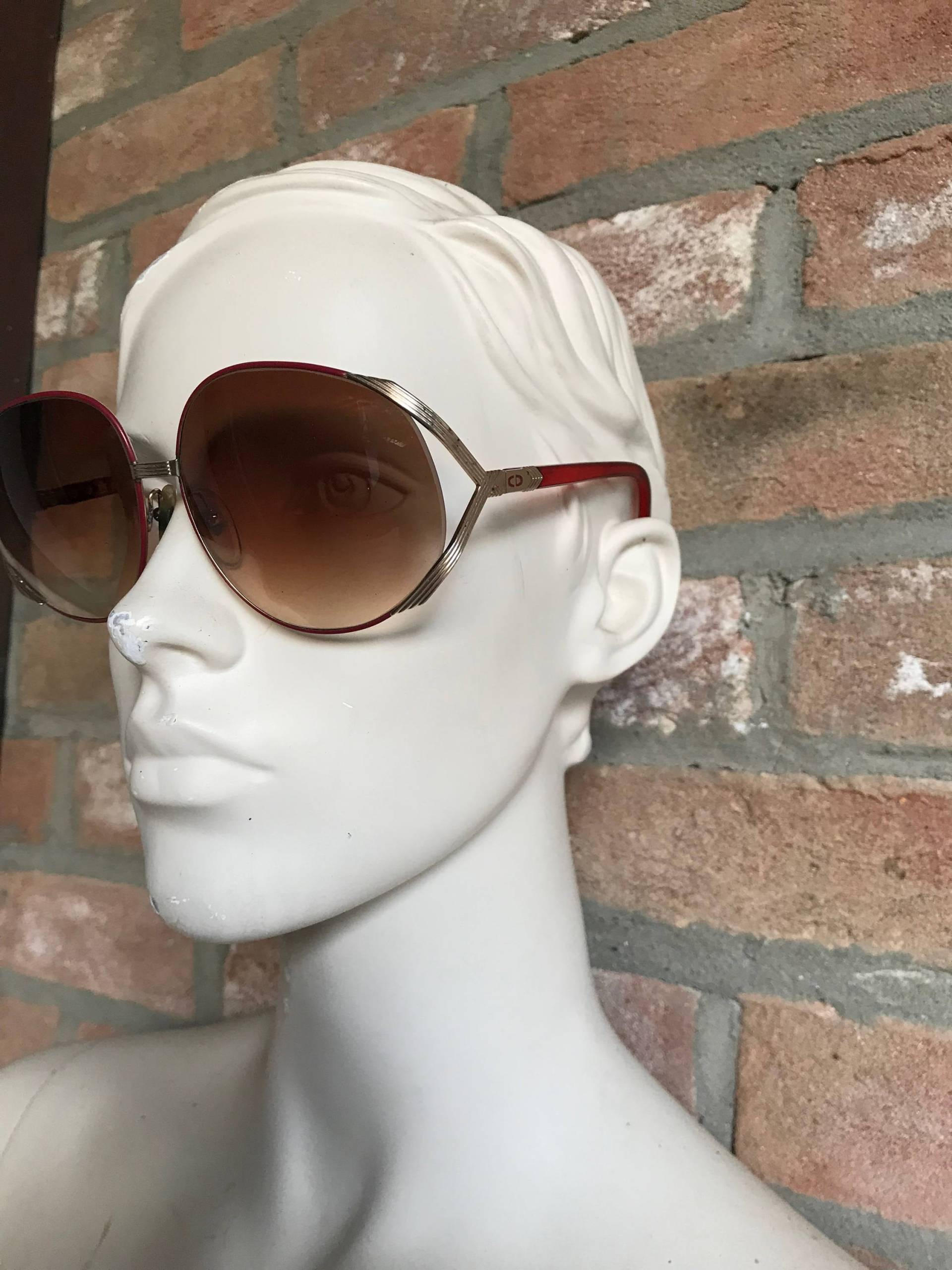 Christian Dior Damen Sonnenbrille, Vintage, Als Neu, Rot von inlove4vintage