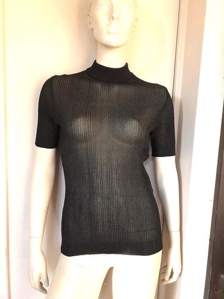 Dolce Und Gabbana Transparenter Pullover, Seiden-Touch, Strick, Größe S/M, Vintage von inlove4vintage
