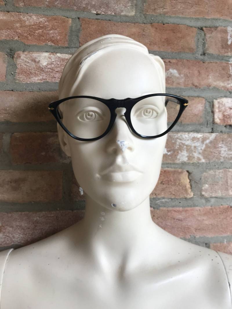 Persol Damenbrille, Katzenaugen, Schwarz, Gebraucht von inlove4vintage