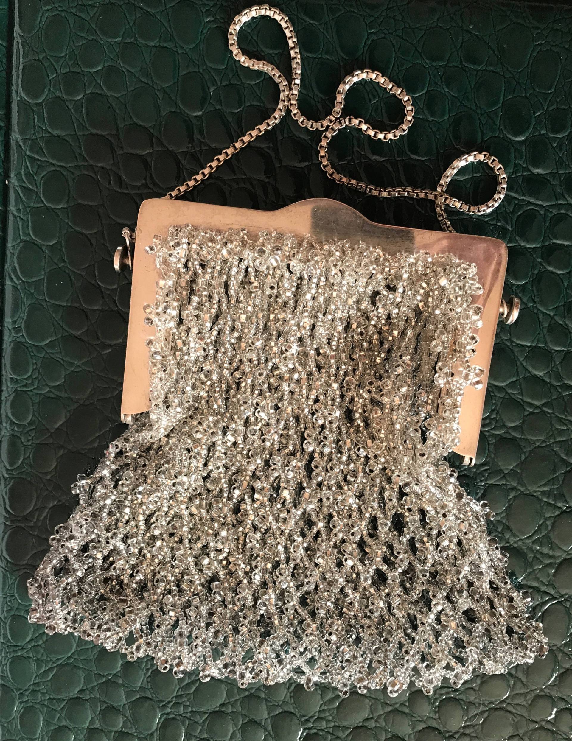 Roberta Di Camerino Vintage, Tasche Mit Metallperlen, Abendclutch, Partyaccessoire, Seltener Fund von inlove4vintage