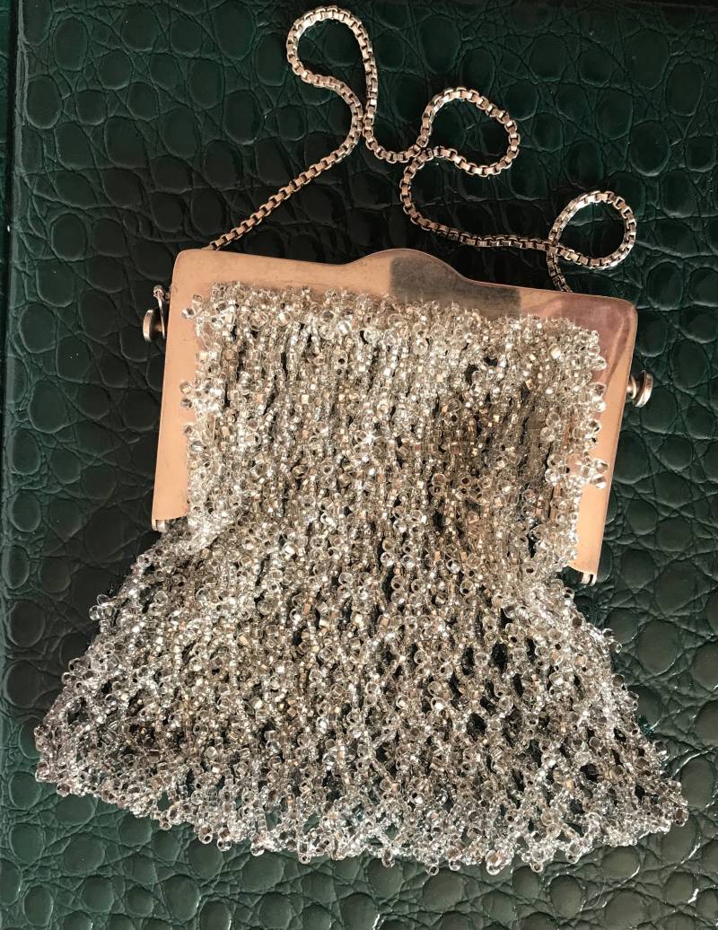 Roberta Di Camerino Vintage, Tasche Mit Metallperlen, Abendclutch, Partyaccessoire, Seltener Fund von inlove4vintage