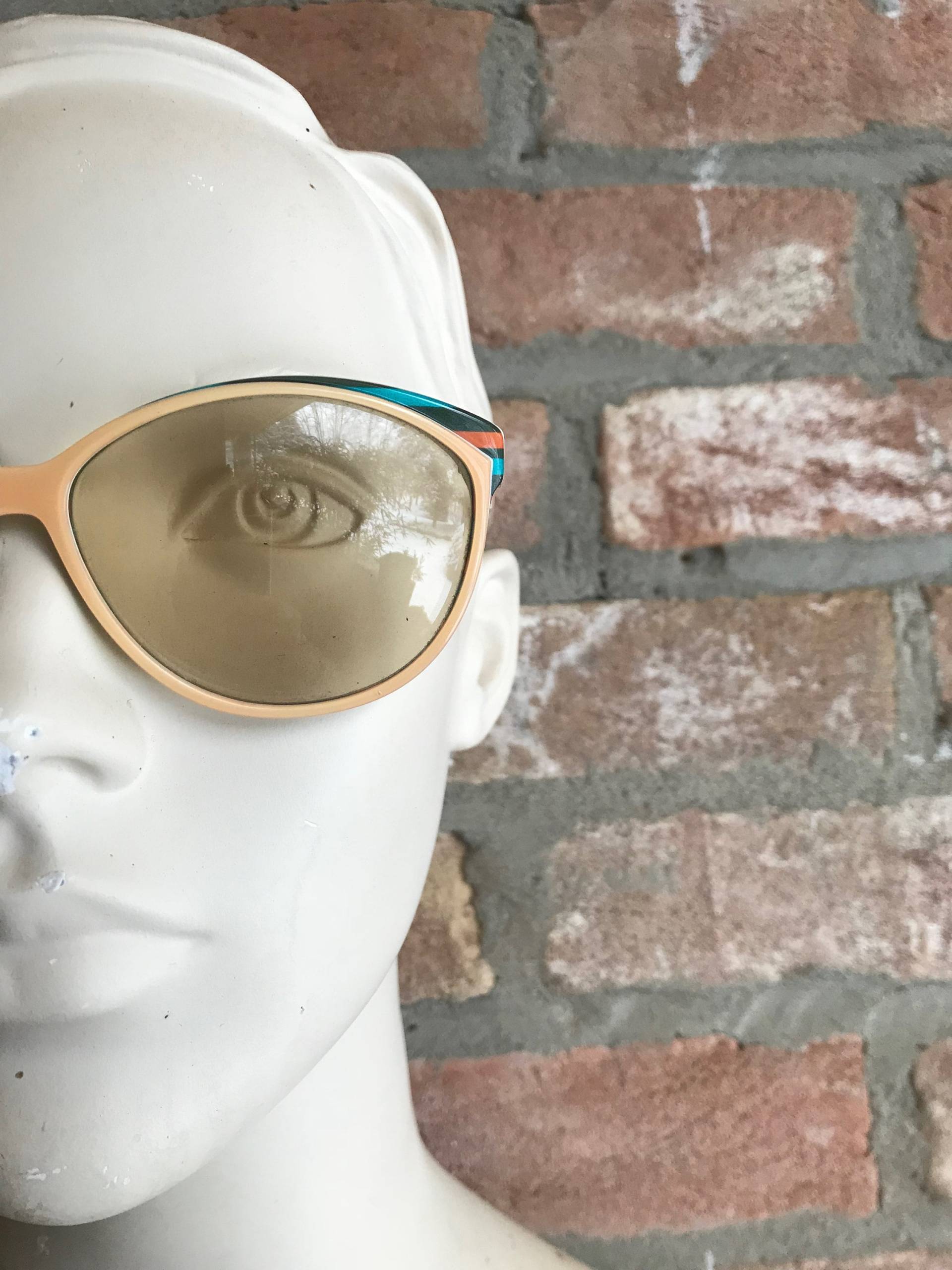 Safilo Sonnenbrille, Oversize Bunter Rahmen, Nos Vintage Damenbrille, Made in Italy, Damen 1990Er Jahre von inlove4vintage