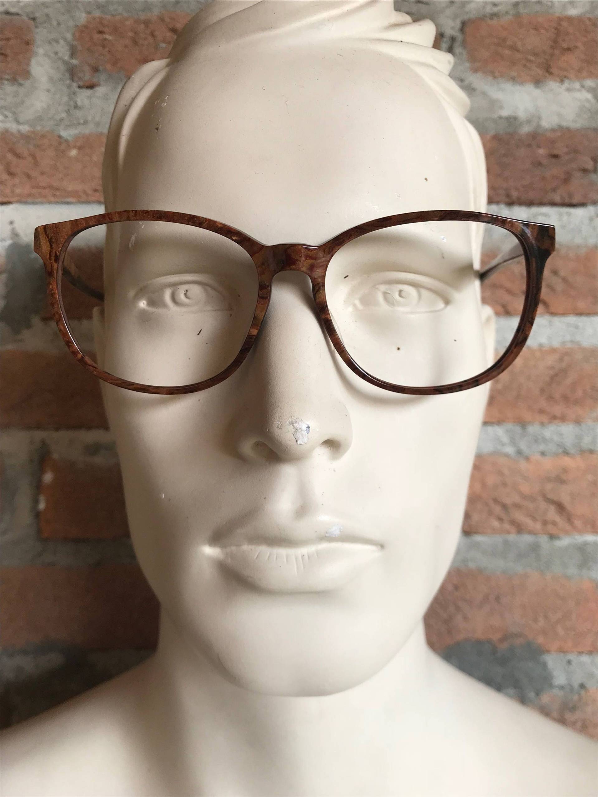 Vintage-Rahmen, 80Er Jahre Herrenbrille, Acetat-Imitat Bruyère, Zeitloser Klassiker von inlove4vintage