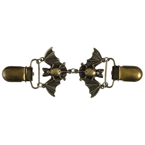 Inlzdz Vintage Metall Pullover Schal Clips Schal Clip Kleider Retro Cardigan Schmetterling Fledermaus Muster Für Damen Bronze 2 One Size von inlzdz