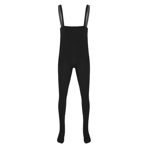 inlzdz Herren Ballett Trikot Unitards Jumpsuit Ärmellos Einteiler Body Overall Stretch Unterhemd Stretch Ballettkleidng Schwarz XXL von inlzdz