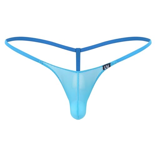 inlzdz Herren Mesh G-String Tanga Bulge Pouch Low Rise T-Back Sexy Unterwäsche Mini Bikinislip Briefs Unterhosen Erotik Dessous Reizwäsche Blau L inlzdz Herren Mesh G-String Tanga Bulge Pouch Low Rise T-Back Sexy Unterwäsche Mini Bikinislip Briefs Unterhosen Erotik Dessous Reizwäsche Blau L von inlzdz