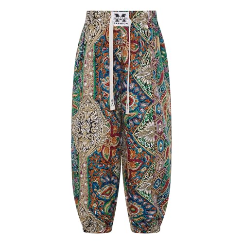inlzdz Mädchen Pumphose Lang Haremshose Freizeithose Loose Fit mit Gummizug Sommerhose Hippie Hose Pluderhosen Casual Kleidung Typ B 146-152 inlzdz Mädchen Pumphose Lang Haremshose Freizeithose Loose Fit mit Gummizug Sommerhose Hippie Hose Pluderhosen Casual Kleidung Typ B 146-152 von inlzdz