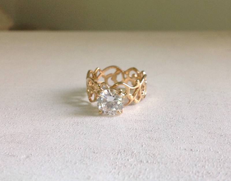 Soliter Goldring, Paisley Stalckable Ring, Cocktailring von innaheiman