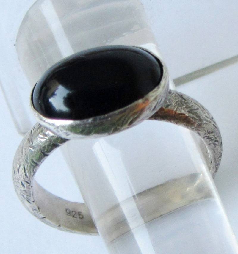 Silber Männer Ring Onyx, Schwarz, Onyx Ring, Aussage, Ovale Sterling Silber von innakjewelry