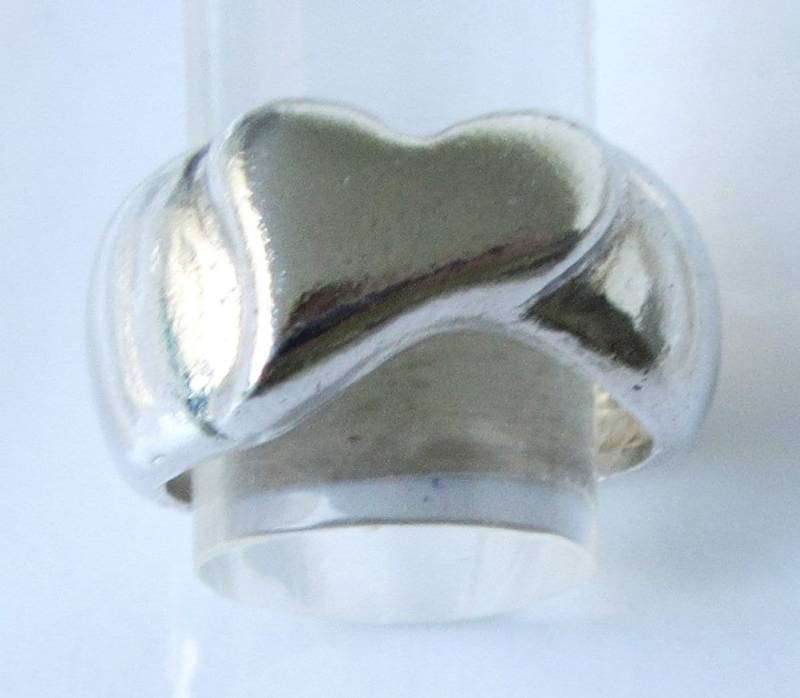 Silber Ring Frauen, Herz, 3D Ring, Aussage Sterling Herz 3D, Liebe von innakjewelry