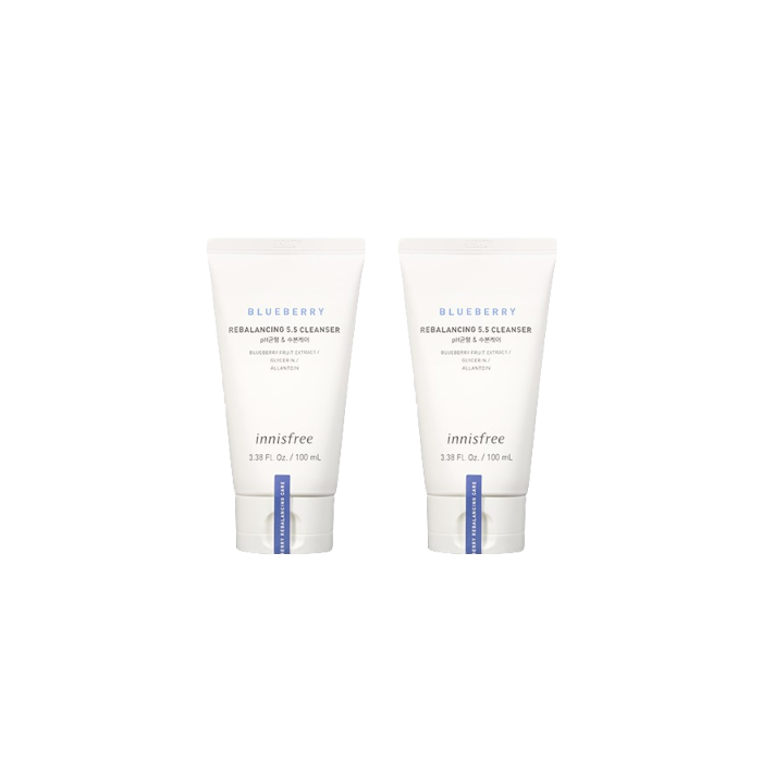 innisfree - Blueberry Rebalancing 5.5 Cleanser - 100ml (2ea) Set von innisfree
