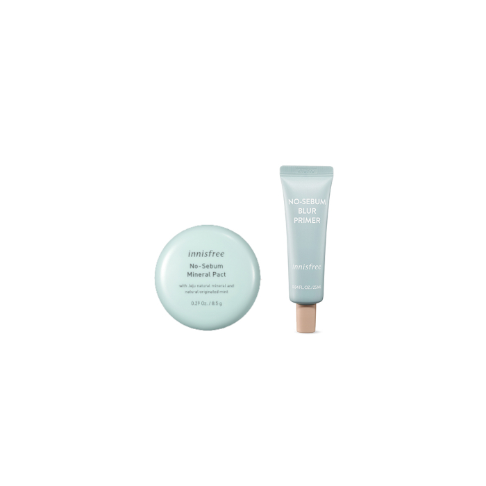 innisfree - No Sebum Blur Primer (1ea) + No Sebum Mineral Pact (1ea) Set von innisfree