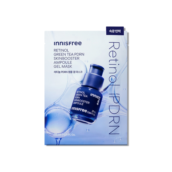 innisfree - Retinol Green Tea PDRN Skin Booster Ampoule Gel Mask - 1stück von innisfree