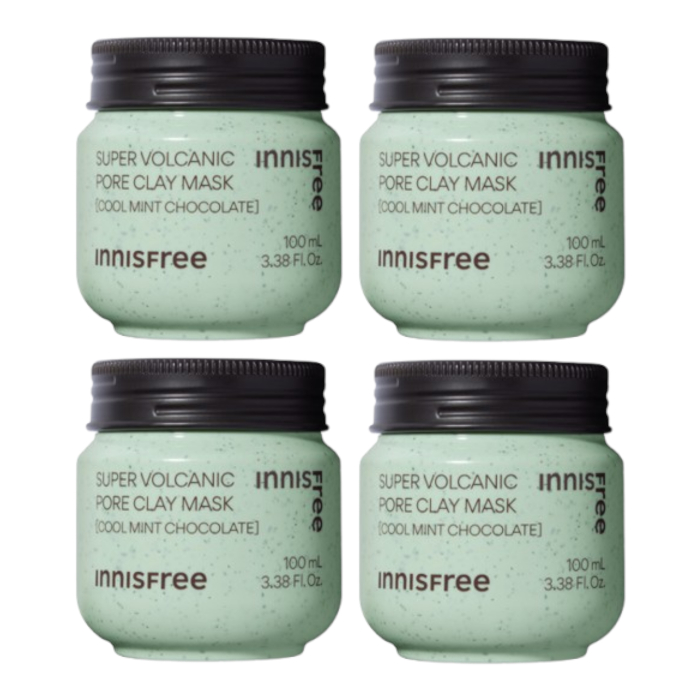 innisfree - Super Volcanic Pore Clay Mask - Cool Mint Chocolate - 100ml - (4ea) Set von innisfree