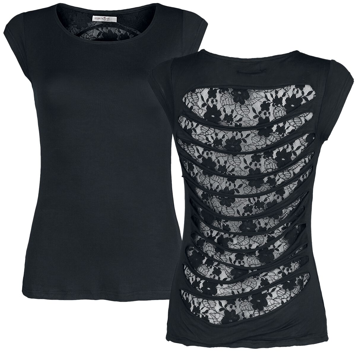 Innocent Fade Top T-Shirt schwarz in L von innocent