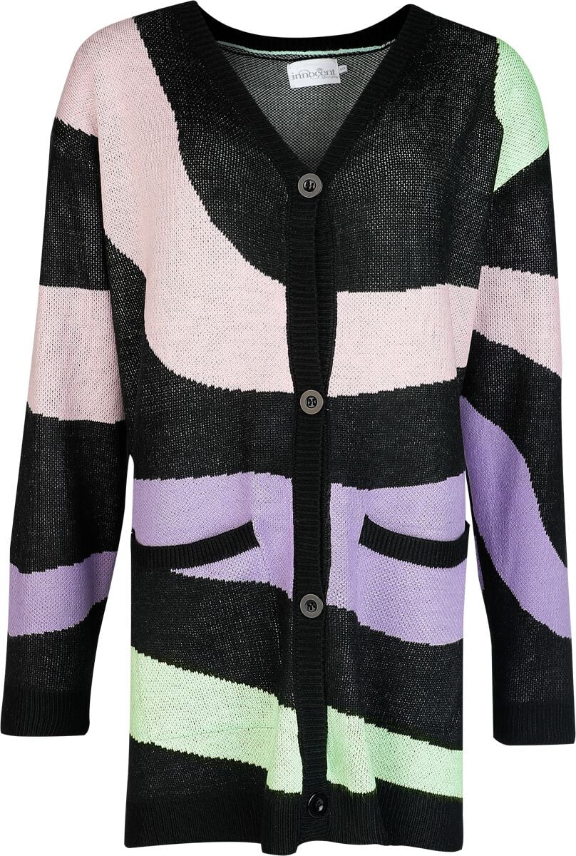 Innocent - Gothic Cardigan - Tidal Cardigan - XS bis 3XL - für Damen - Größe 3XL - schwarz/multicolor von innocent