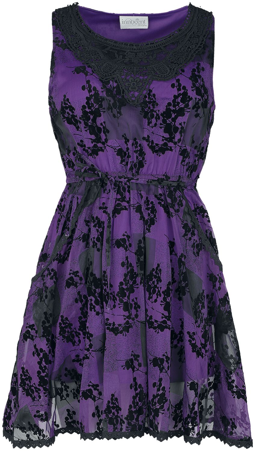 Innocent - Gothic Kurzes Kleid - Ilsa Dress - XS bis 4XL - für Damen - Größe XS - schwarz/lila von innocent