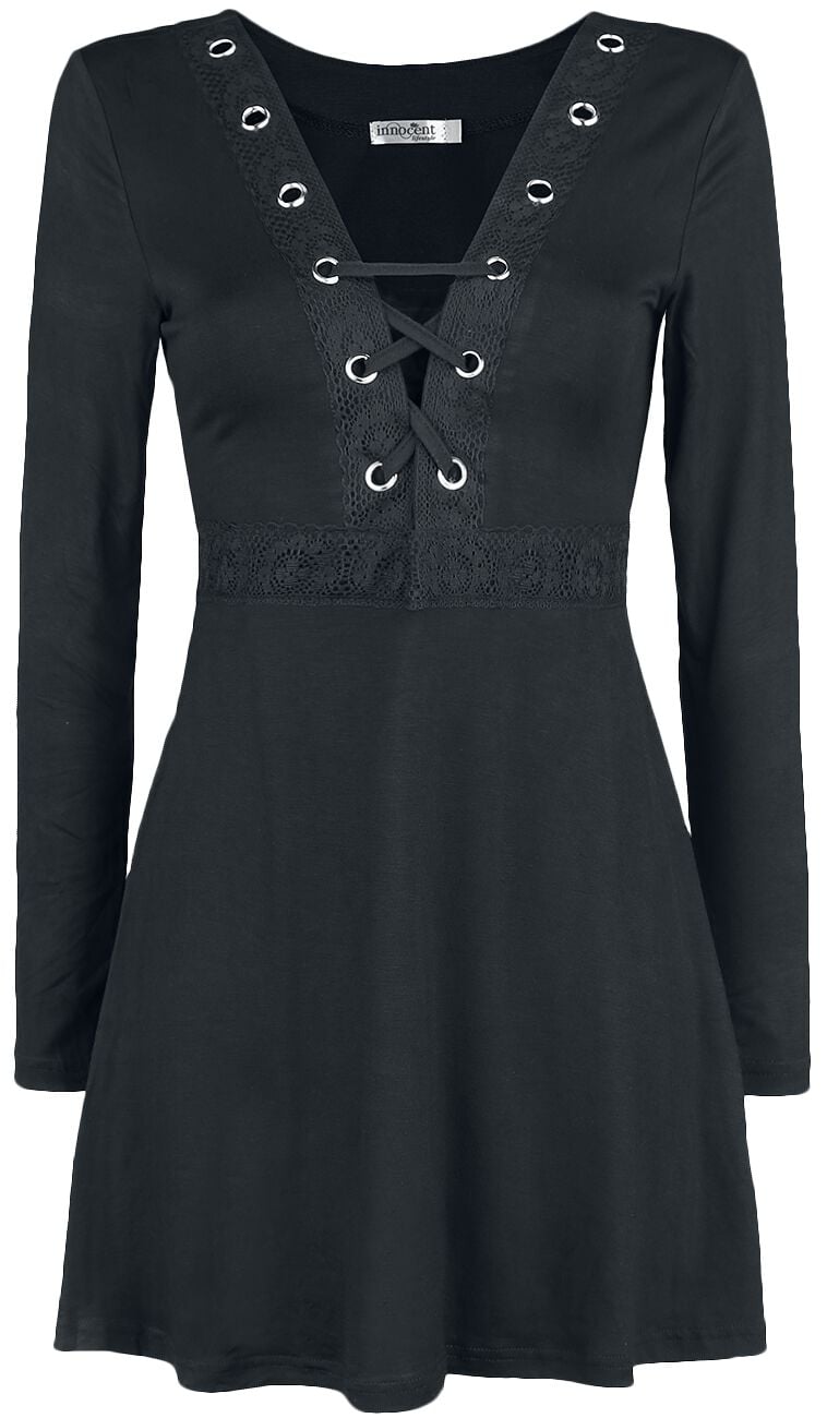 Innocent - Gothic Langarmshirt - Haily Top - S bis 4XL - für Damen - Größe M - schwarz von innocent