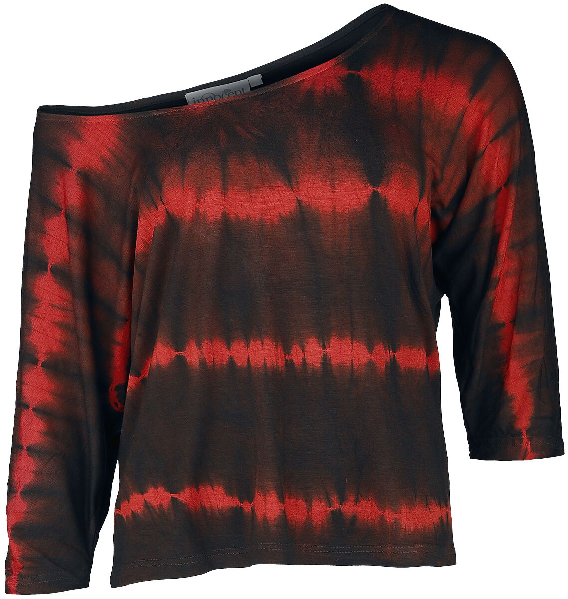 Innocent - Gothic Langarmshirt - Solana Top - XS bis 4XL - für Damen - Größe 3XL - schwarz/rot von innocent