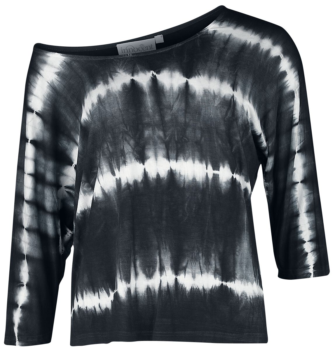 Innocent - Gothic Langarmshirt - Solana Top - XS bis 4XL - für Damen - Größe 4XL - schwarz/weiß von innocent