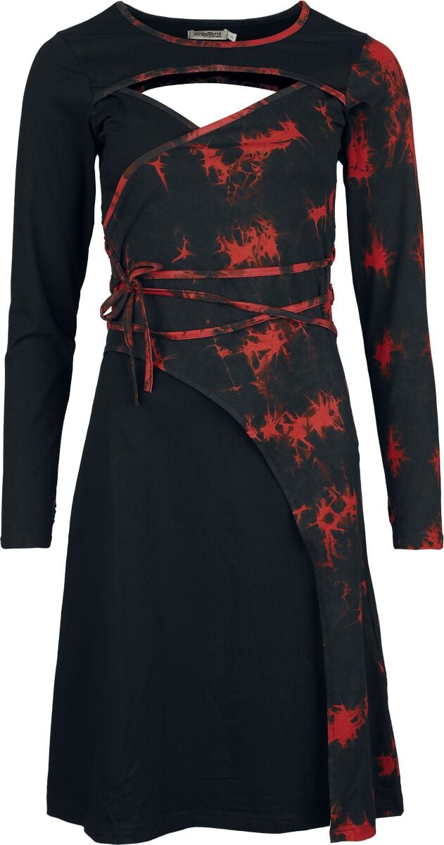 Innocent Kleid knielang - Valentina Dress - L bis XL - für Damen - Größe XL - schwarz/rot von innocent