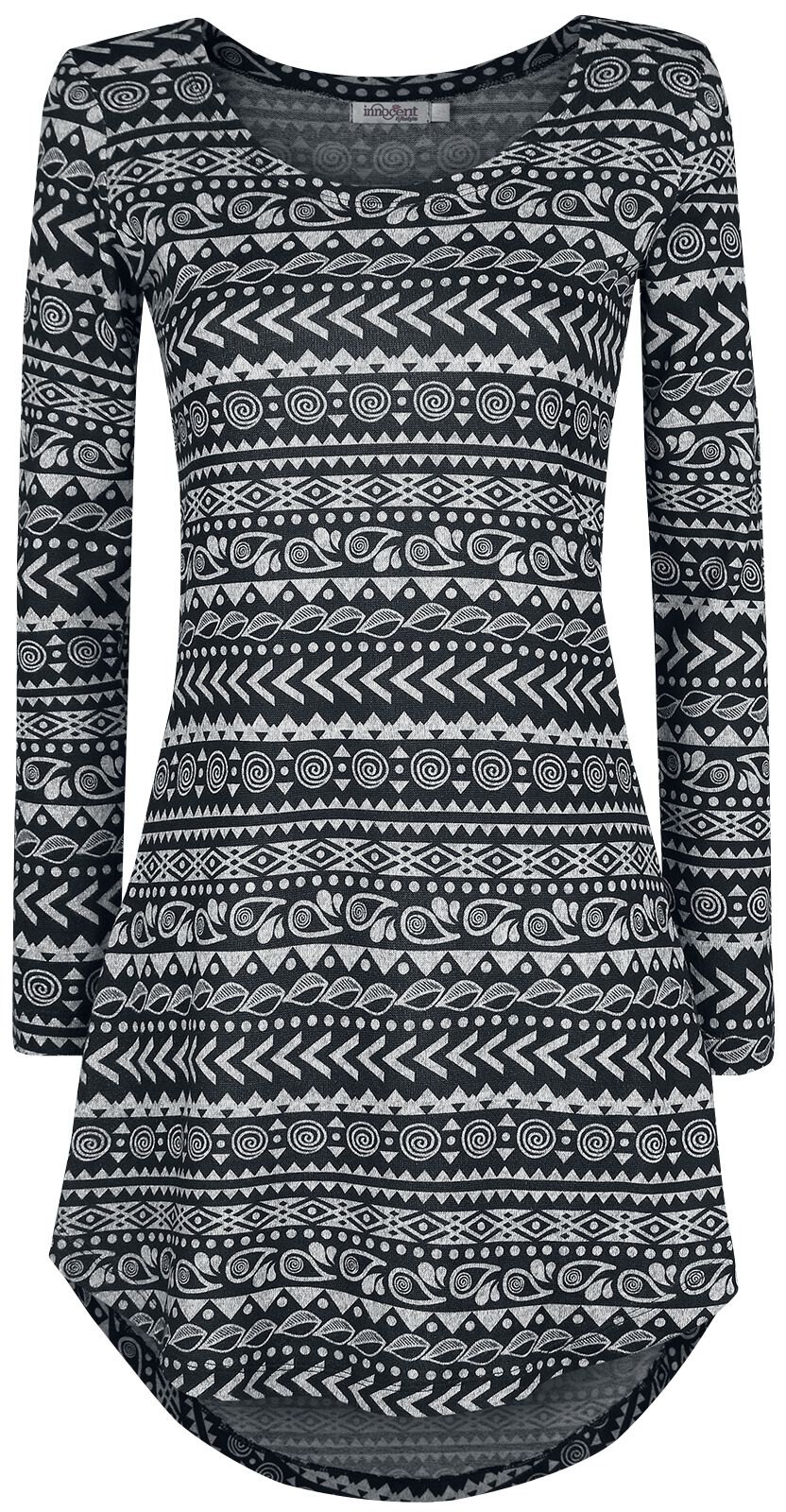 Innocent Kurzes Kleid - Winter Dress - S bis 4XL - für Damen - Größe 4XL - grau/schwarz von innocent