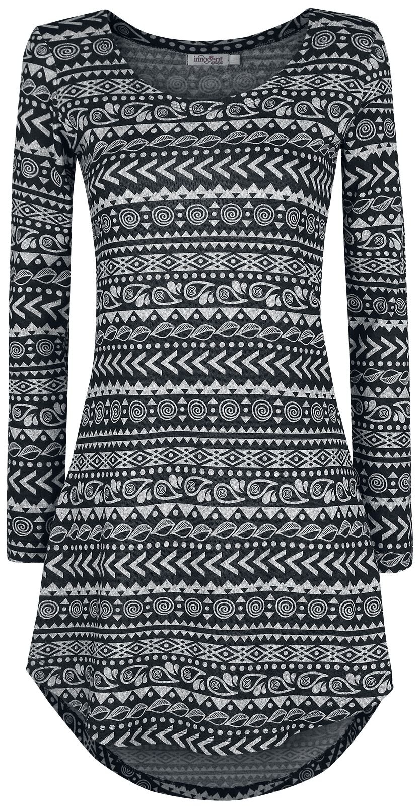 Innocent Kurzes Kleid - Winter Dress - S bis 4XL - für Damen - Größe XL - grau/schwarz von innocent