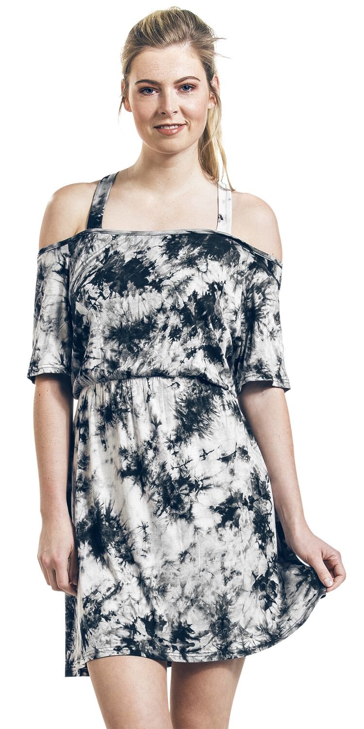 Innocent Saga Tie Dye Kurzes Kleid grau in 3XL von innocent