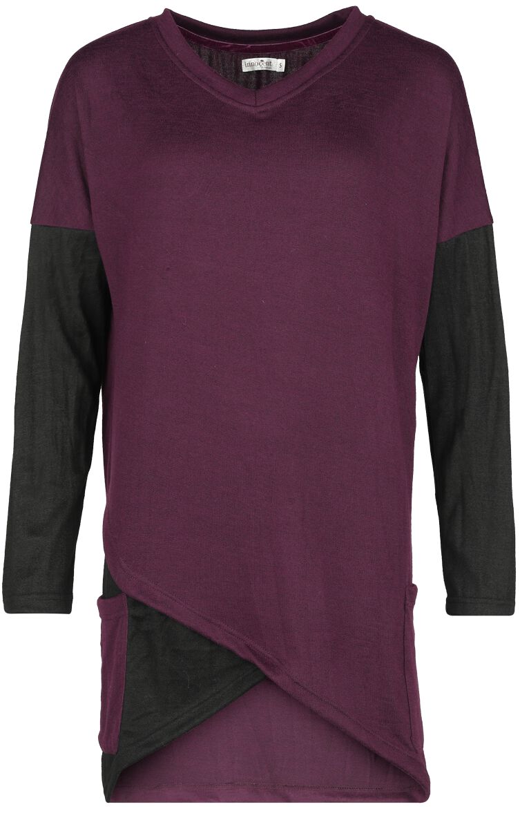 Innocent Strickpullover - Larisa Top - XS bis 3XL - für Damen - Größe 3XL - lila/schwarz von innocent