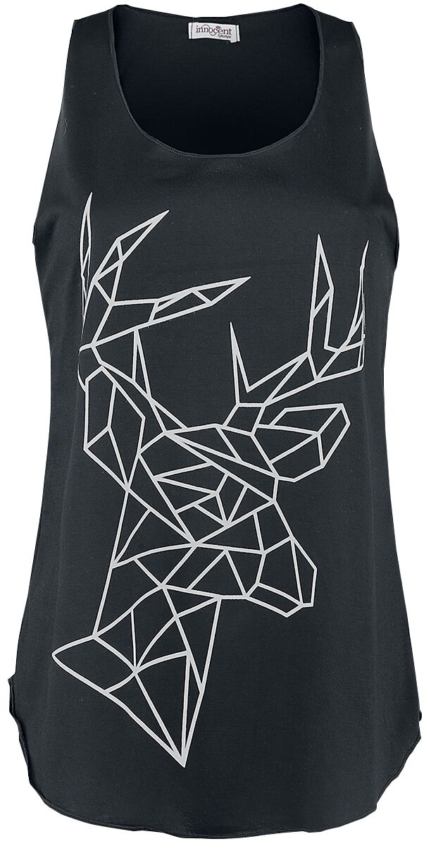 Innocent Top - Geometric Deer Vest - S bis XXL - für Damen - Größe XL - schwarz von innocent