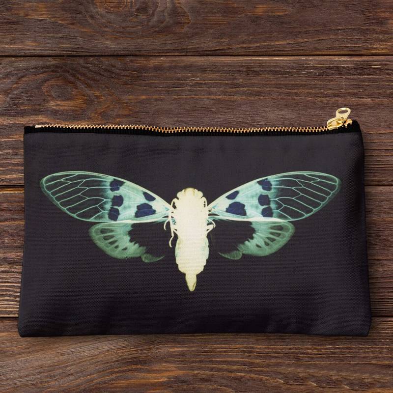 Handgemachte Federmäppchen Aus Schmetterlingsdruck, Schminktäschchen, Geldbeutel, Reißverschlusstasche von insektendesign