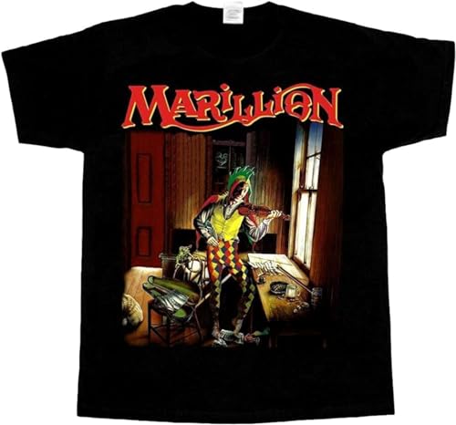 Marillion Script for a jester's Tear Short - Men Black T-T-Shirts Hemden(Small) von insert