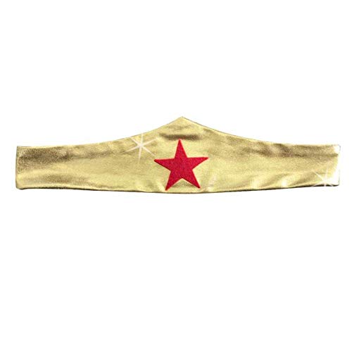 Wonder Erwachsene Diadem, Stulpen, Superhelden-Gold-Stirnband, Manschetten Gr. Einheitsgröße, gold von insired costumes