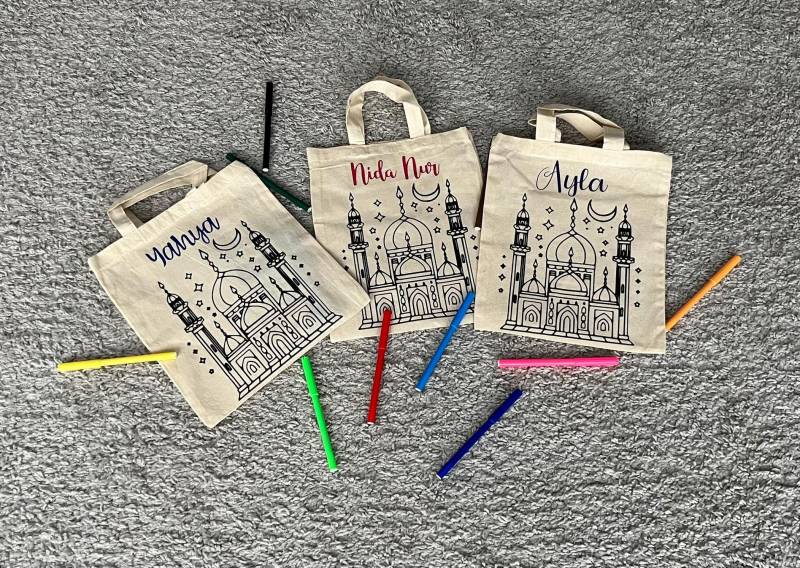 Tasche Zum Bemalen, Ausmalen, Ramadan, Ramazan, Bayram, Eid Tasche Zum Bemalen, Ausmalen, Ramadan, Ramazan, Bayram, Eid von inspirAyDE