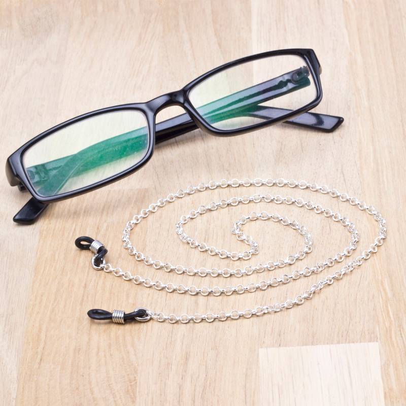 Silber Brillenkette Einfaches Brillenband Mit Runden Ösen Silber Brillenkette Einfaches Brillenband Mit Runden Ösen von inspira