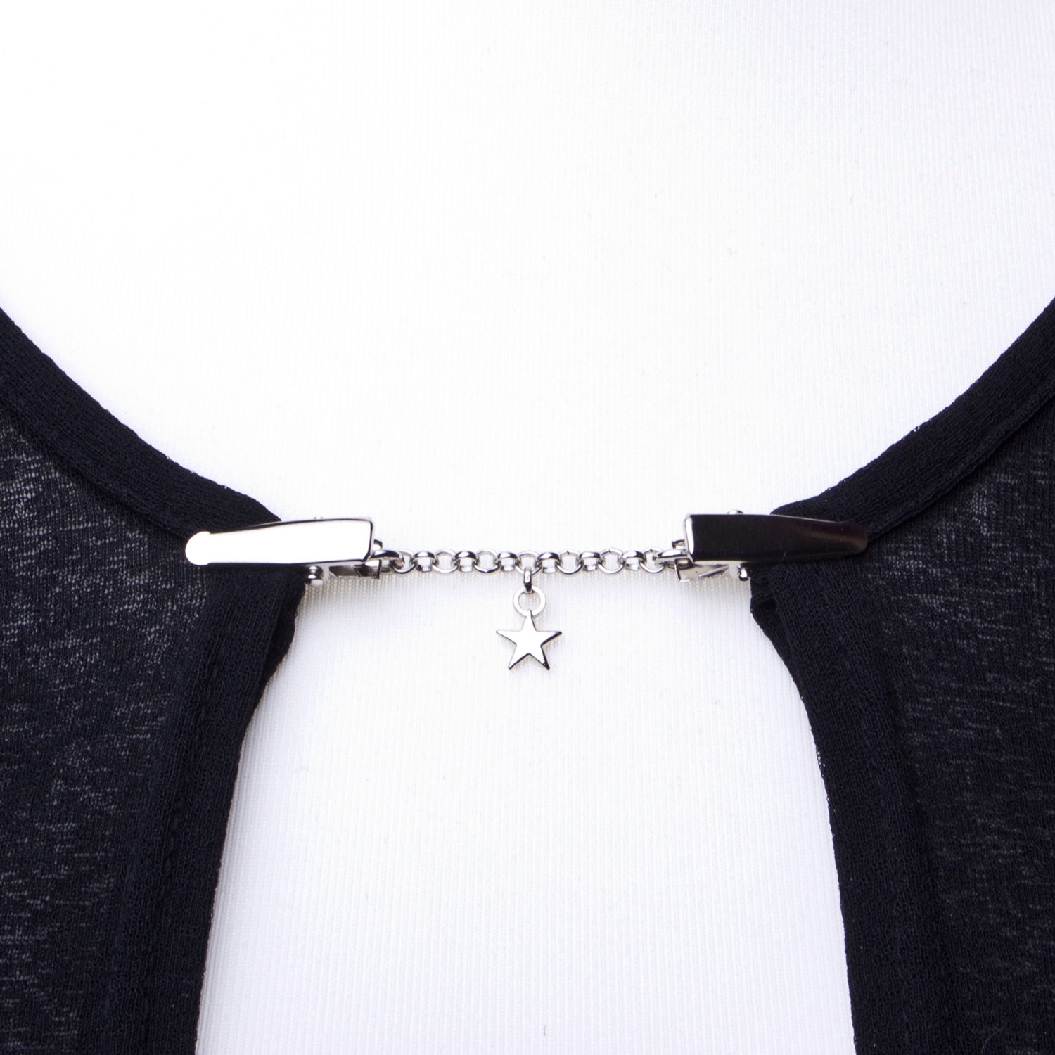 Silberne Stern Strickjacke Clip Kette Schal Halter, Pullover Befestigung Silberne Stern Strickjacke Clip Kette Schal Halter, Pullover Befestigung von inspira
